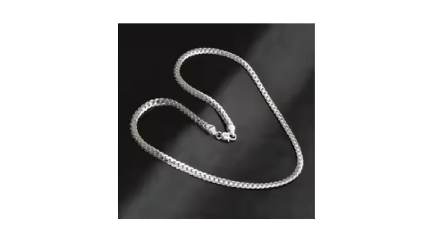 correntinha de prata Silver Chain - desfile em grande estilo