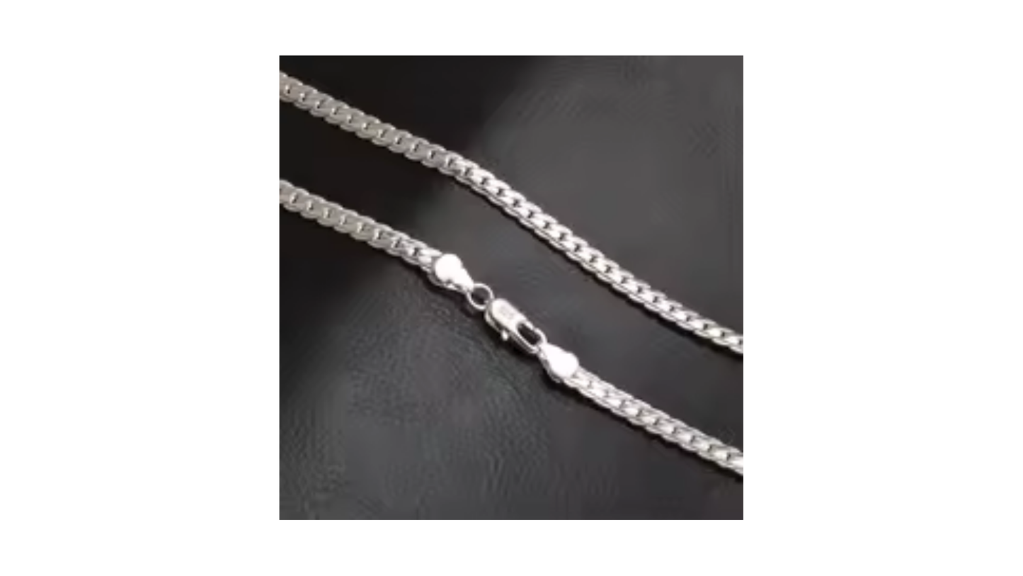 correntinha de prata Silver Chain - desfile em grande estilo