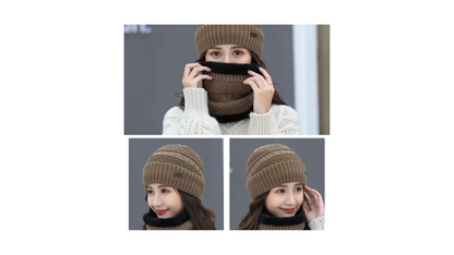 gorro e cachecol jeans - para um inverno quentinho