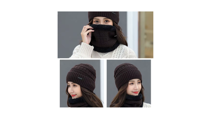 gorro e cachecol jeans - para um inverno quentinho