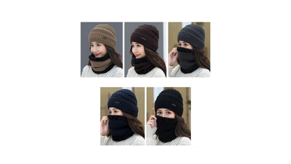 gorro e cachecol jeans - para um inverno quentinho
